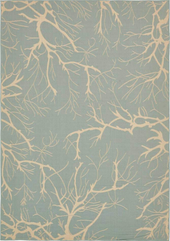 Detail image of 8' x 11' 4 Easy-Clean Botanical Indoor / Outdoor Rug