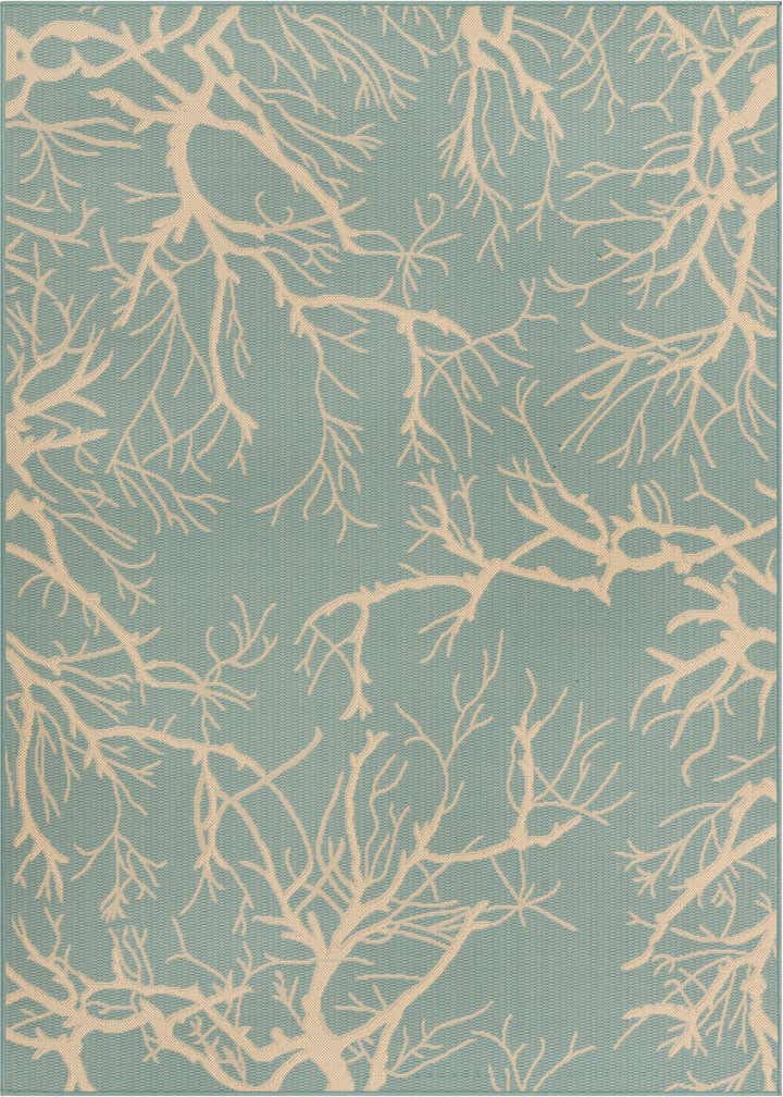 5' x 8' Easy-Clean Botanical Indoor / Outdoor Rug