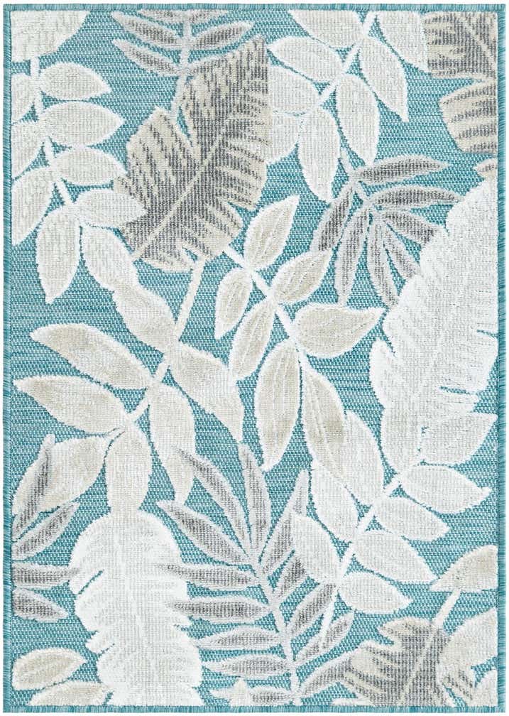 2' 2 x 3' Easy-Clean Botanical Indoor / Outdoor Rug