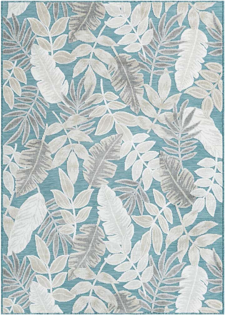4' 5 x 6' Easy-Clean Botanical Indoor / Outdoor Rug