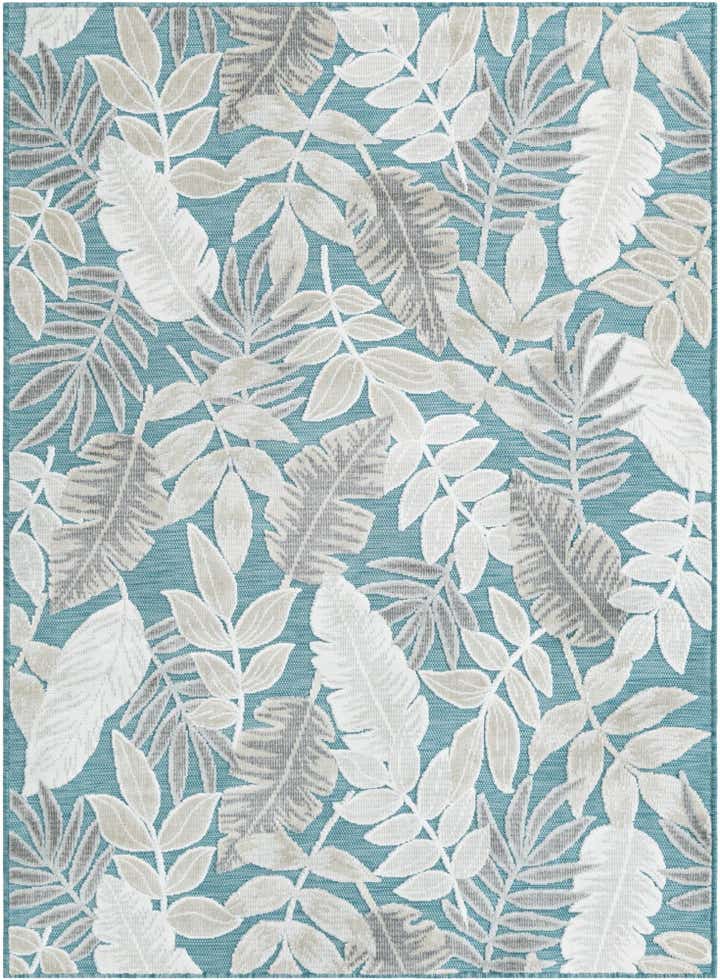 4' 5 x 6' Easy-Clean Botanical Indoor / Outdoor Rug