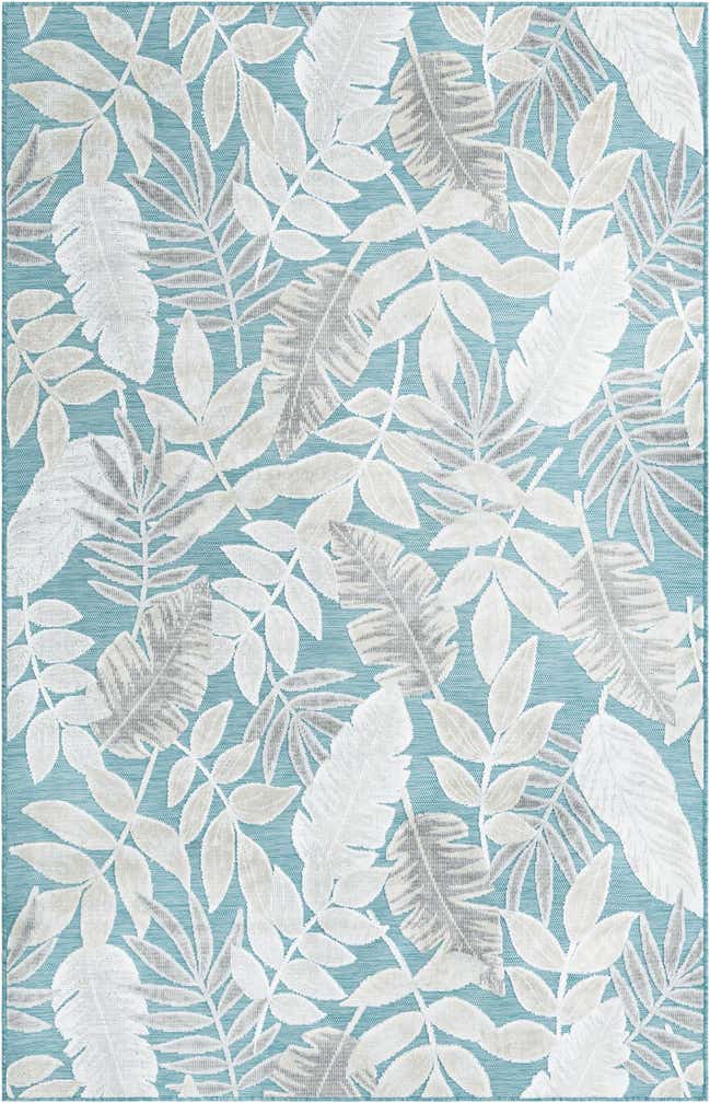 5' 2 x 8' Easy-Clean Botanical Indoor / Outdoor Rug