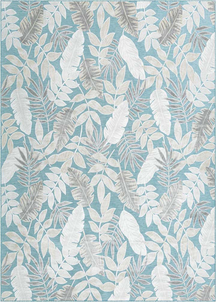9' 9 x 12' Easy-Clean Botanical Indoor / Outdoor Rug