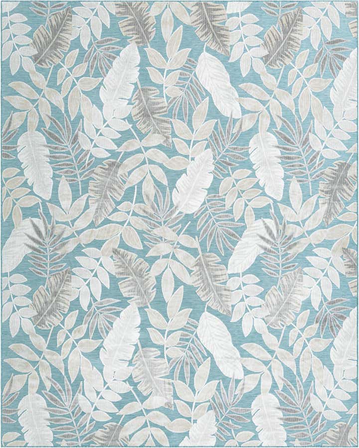 9' 9 x 12' Easy-Clean Botanical Indoor / Outdoor Rug