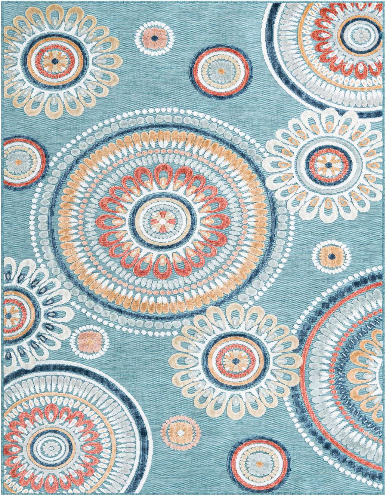5' 2 x 8' Easy-Clean Botanical Indoor / Outdoor Rug