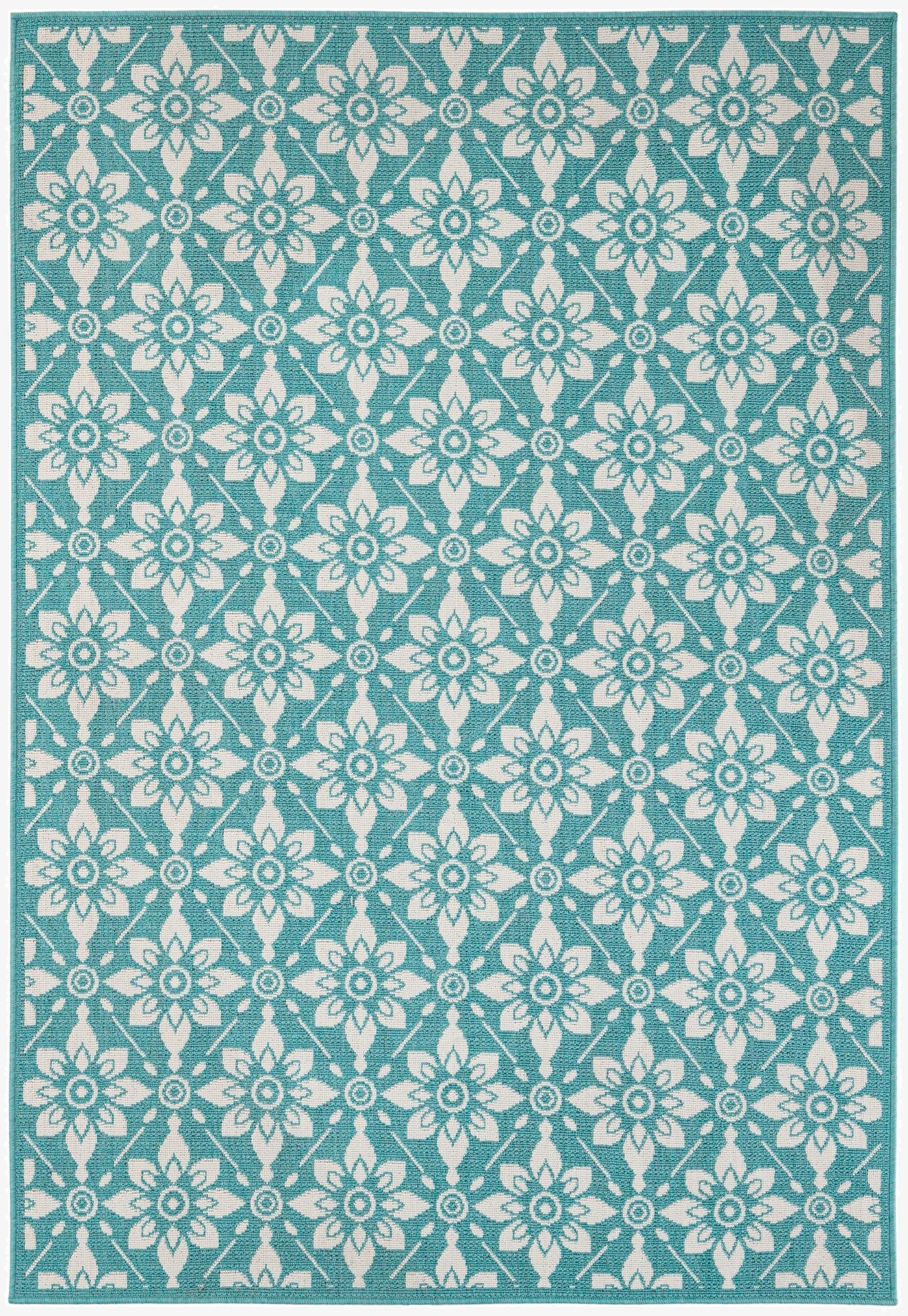 5' 4 x 7' 7 Easy-Clean Botanical Indoor / Outdoor Rug