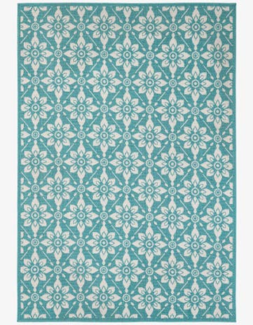 5' 4 x 7' 7 Easy-Clean Botanical Indoor / Outdoor Rug