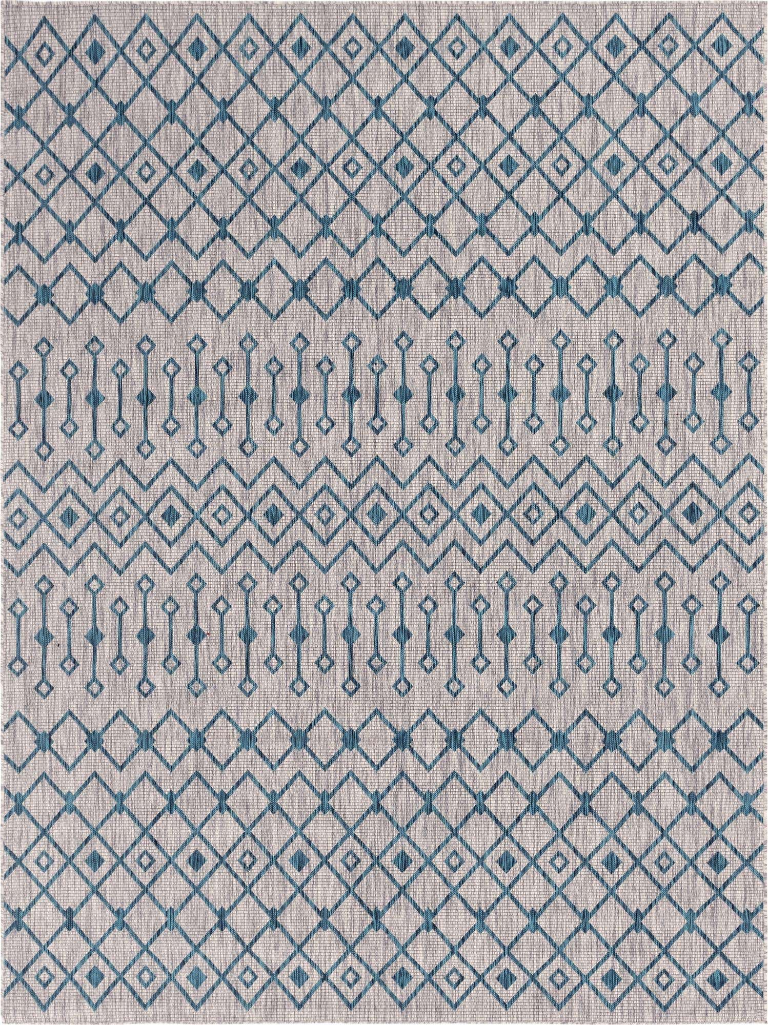 9' x 12' 2 Easy-Clean Lattice Indoor / Outdoor Rug