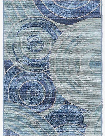 Light Blue Easy-Clean Modern Indoor / Outdoor Rug
