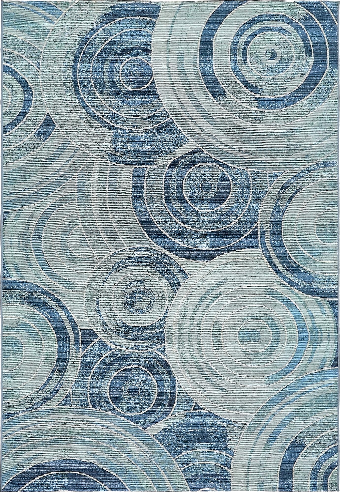 5' 3 x 8'  Washable Modern Indoor / Outdoor Rug