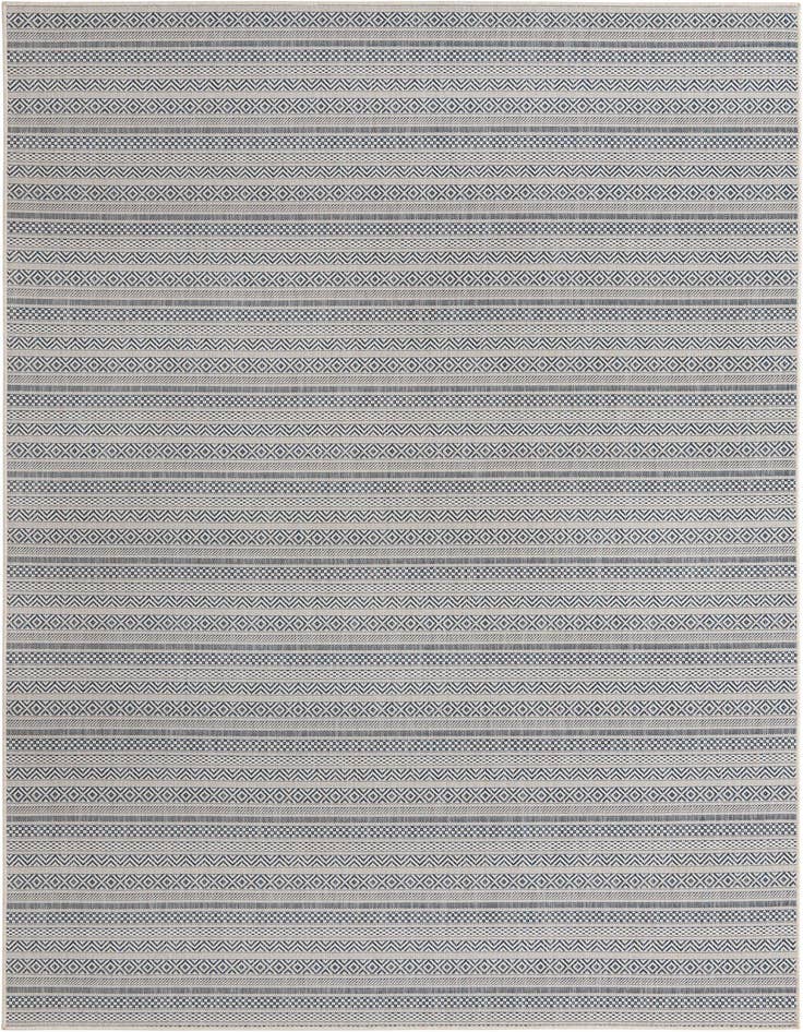 Detail image of 7' 10 x 11' Easy-Clean Ribbon Indoor / Outdoor Rug
