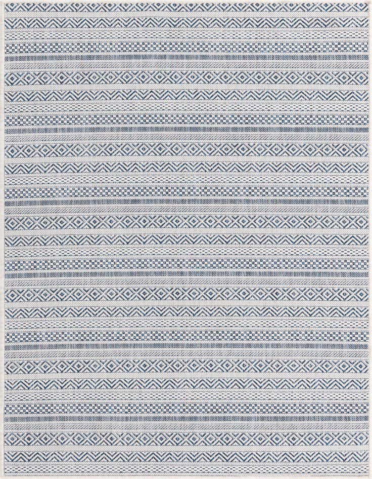 Detail image of 4' x 6' Easy-Clean Ribbon Indoor / Outdoor Rug