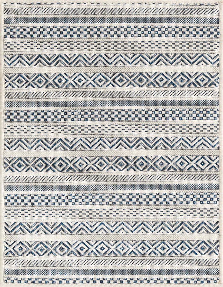 Detail image of 2' x 3' Easy-Clean Ribbon Indoor / Outdoor Rug