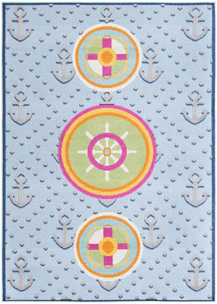 5' 3 x 7' 7 Easy-Clean Indoor / Outdoor Rug
