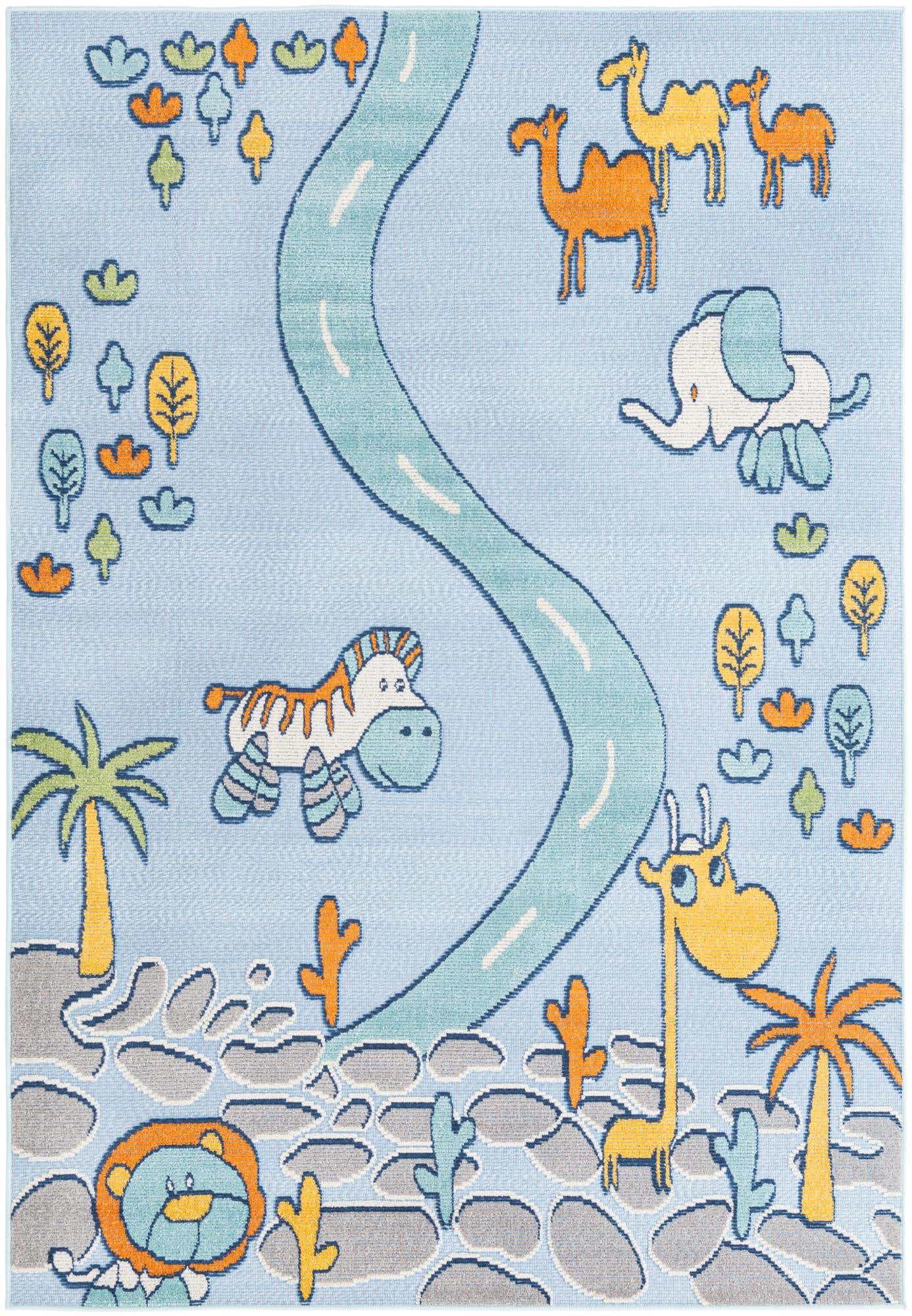 5' 3 x 7' 7 Easy-Clean Indoor / Outdoor Rug