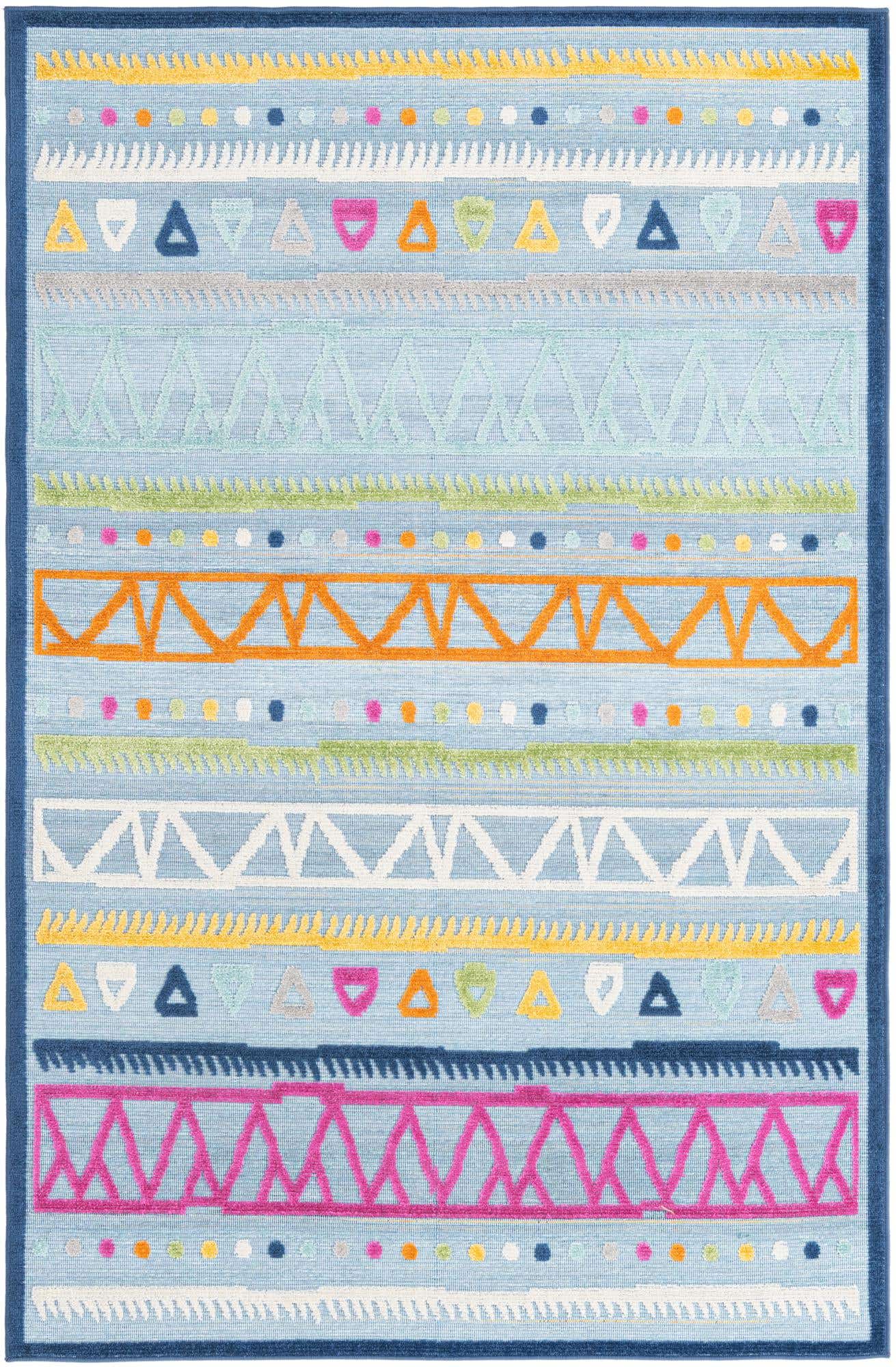 4' 7 x 7' 3 Easy-Clean Indoor / Outdoor Rug