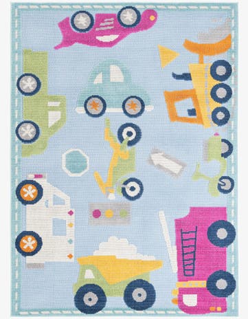 5' 3 x 7' 7 Easy-Clean Indoor / Outdoor Rug