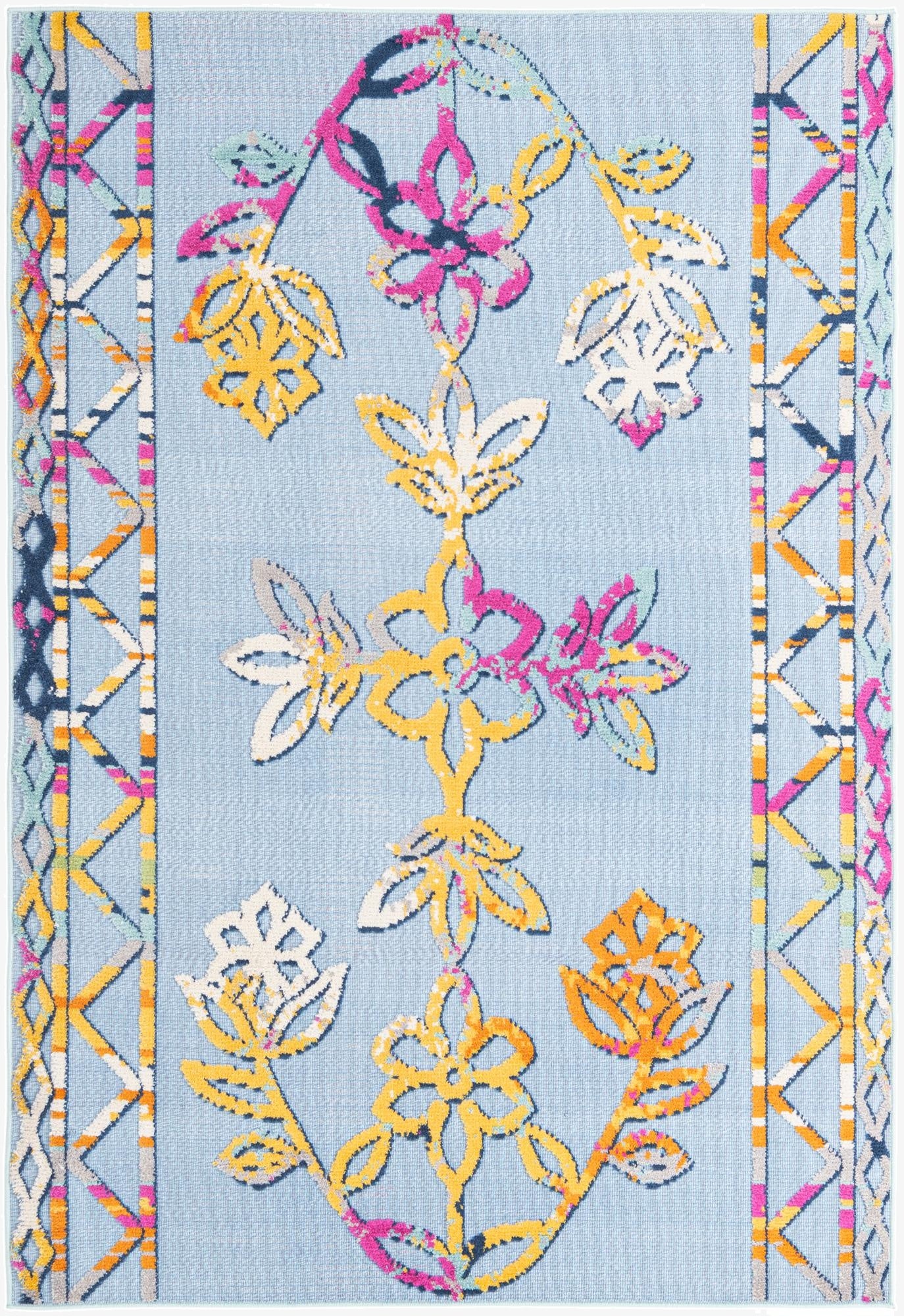 5' 3 x 7' 7  Washable  Indoor / Outdoor Rug