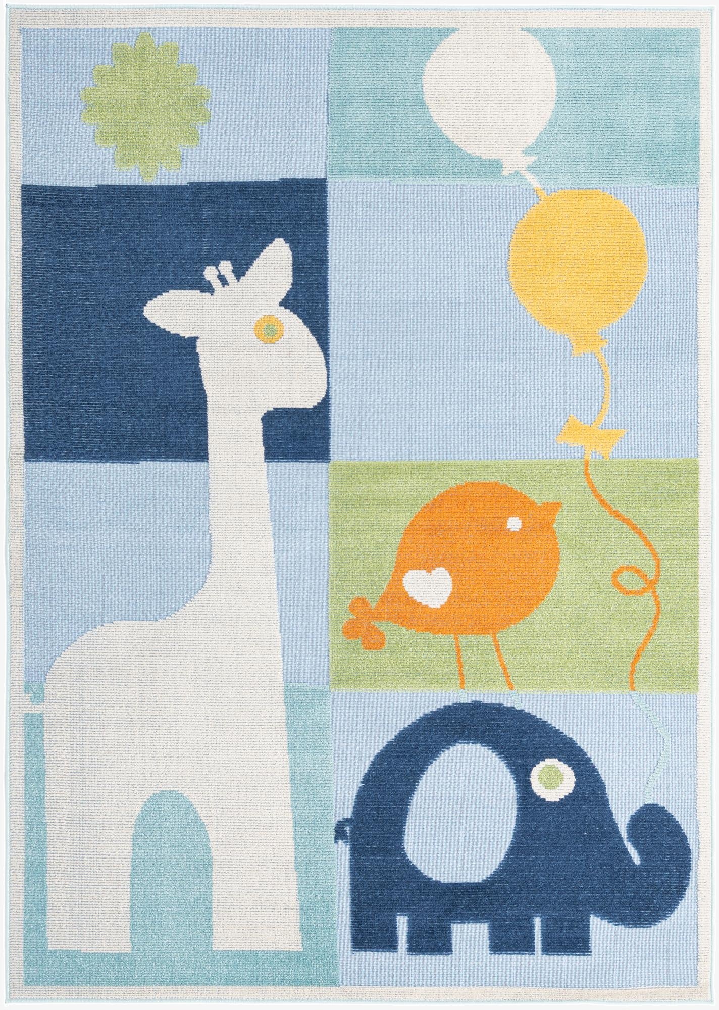 5' 3 x 7' 7  Washable  Indoor / Outdoor Rug