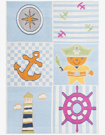 5' 3 x 7' 7 Easy-Clean Indoor / Outdoor Rug