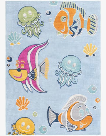 5' 3 x 7' 7 Easy-Clean Indoor / Outdoor Rug