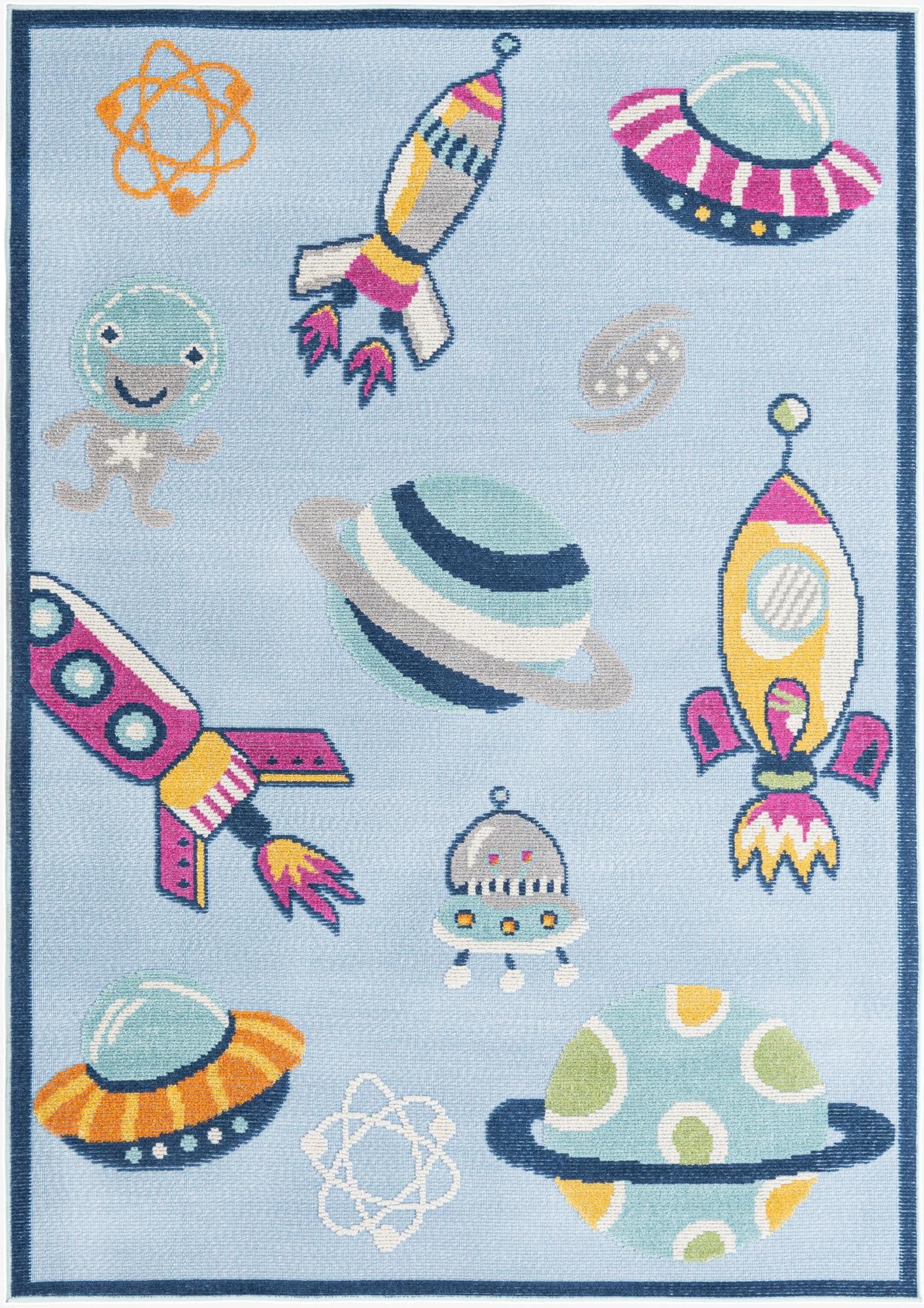 5' 3 x 7' 7  Washable  Indoor / Outdoor Rug