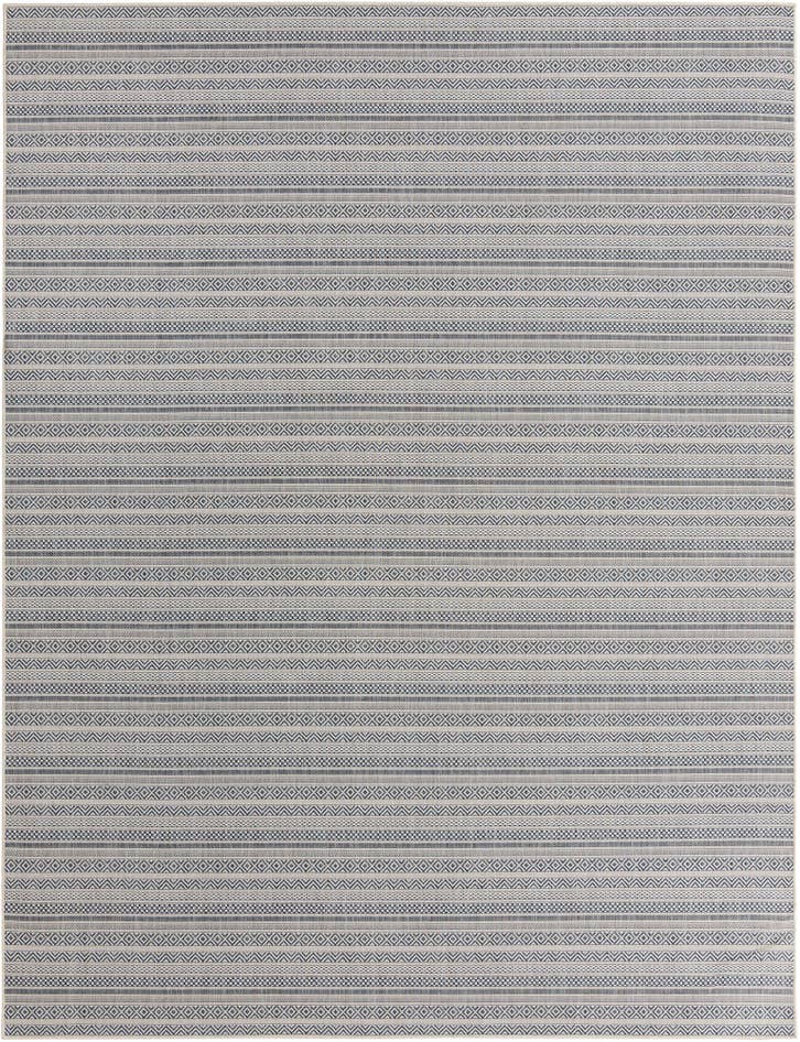Detail image of 10' x 13' Easy-Clean Striped Indoor / Outdoor Rug