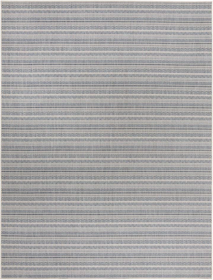 Detail image of 9' x 12' Easy-Clean Striped Indoor / Outdoor Rug