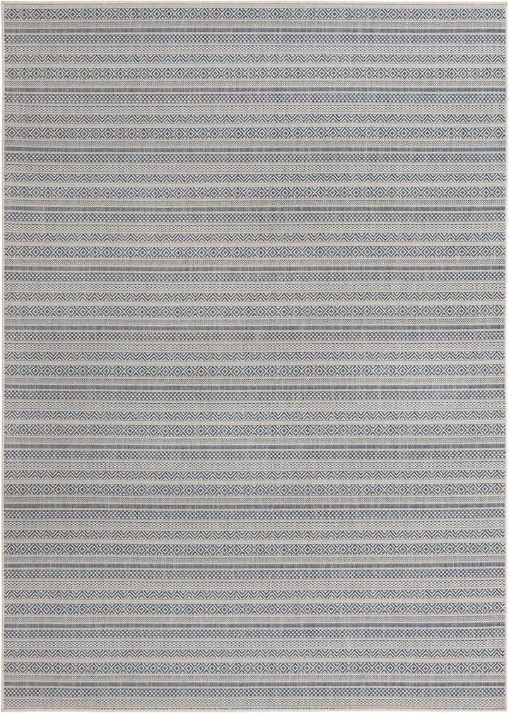 7' 10 x 11' Easy-Clean Striped Indoor / Outdoor Rug