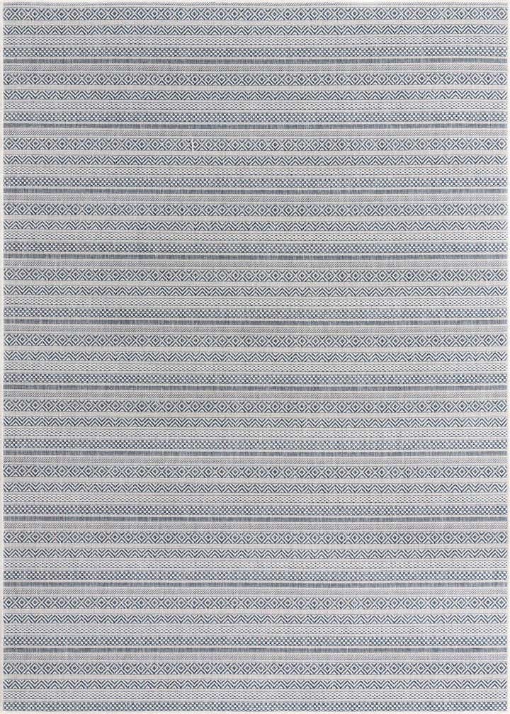 7' x 10' Easy-Clean Striped Indoor / Outdoor Rug