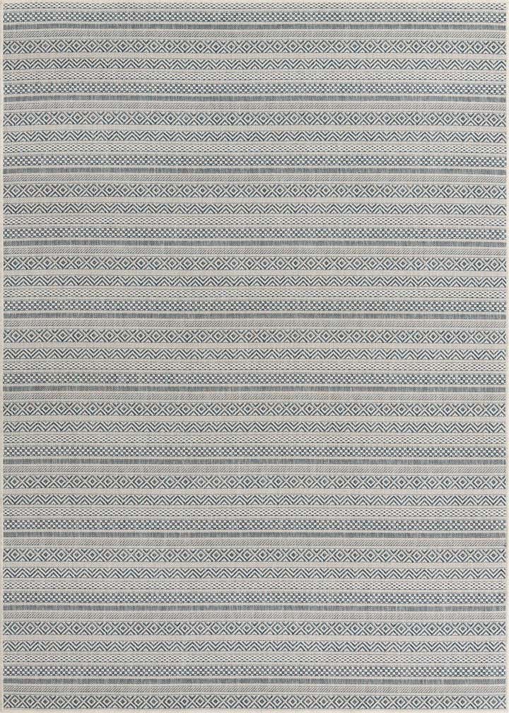 6' x 9' Easy-Clean Striped Indoor / Outdoor Rug