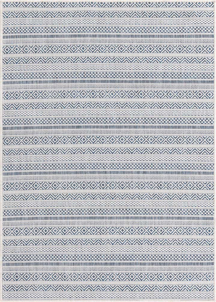 4' x 6' Easy-Clean Striped Indoor / Outdoor Rug