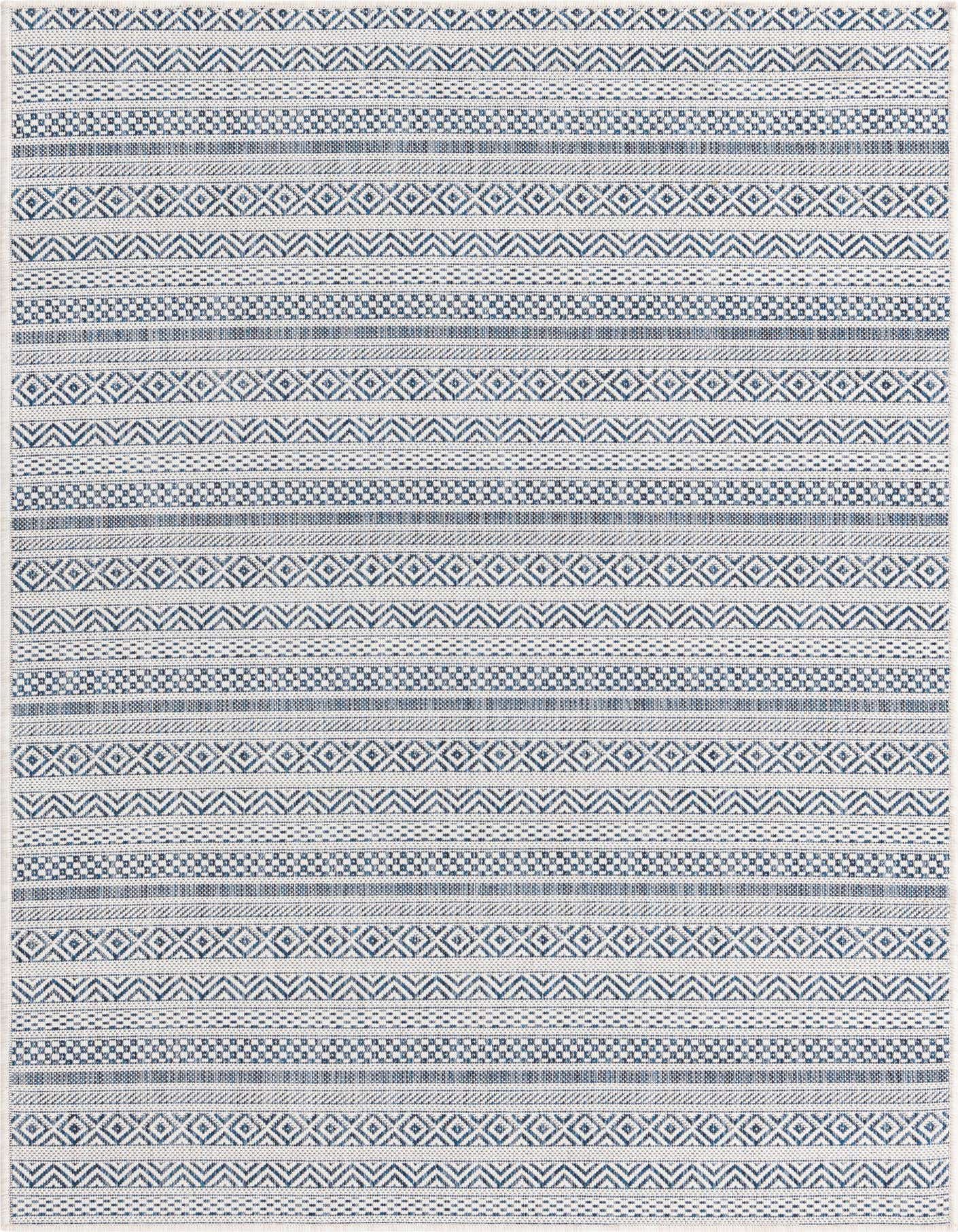 4' x 6' Easy-Clean Striped Indoor / Outdoor Rug