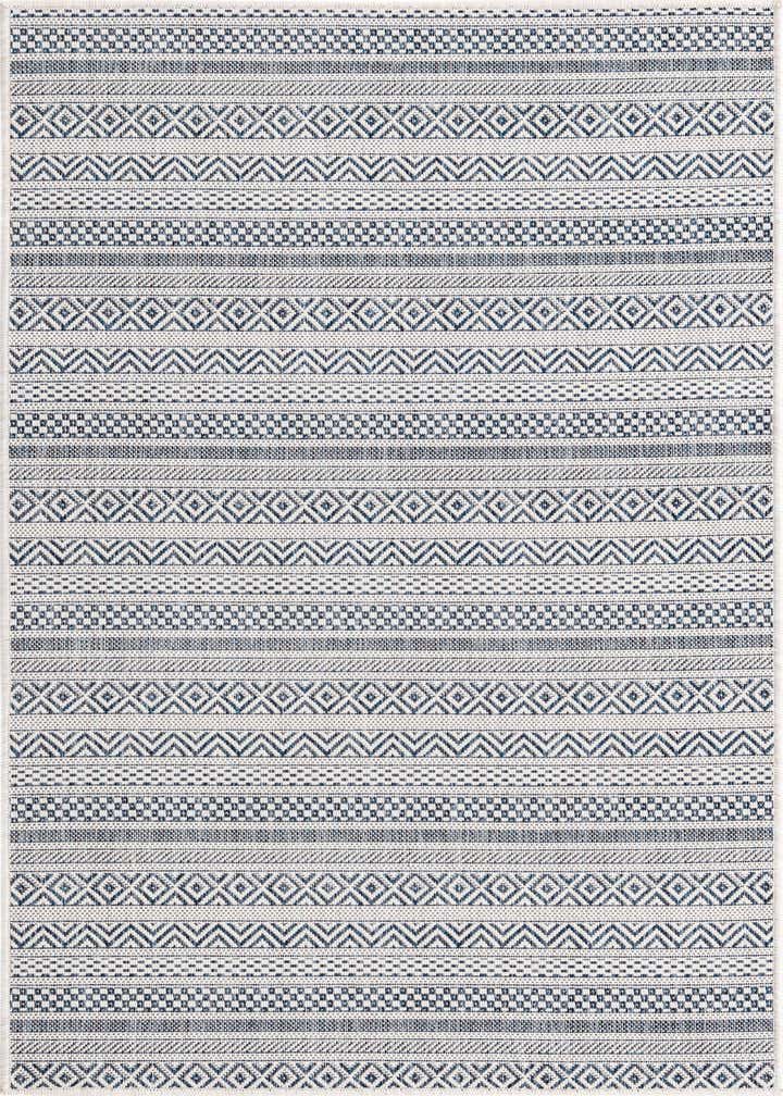 3' x 5' 3 Easy-Clean Striped Indoor / Outdoor Rug