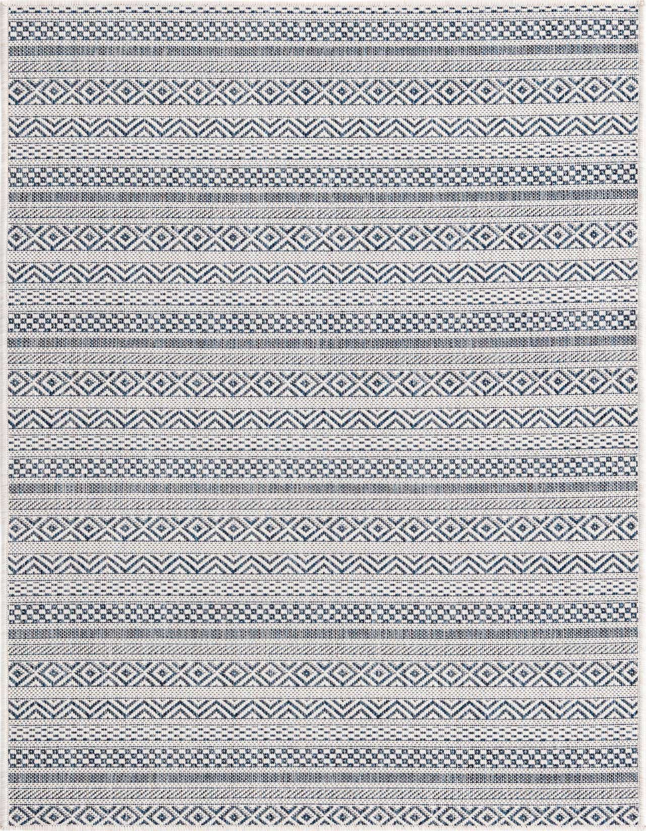 3' x 5' 3 Easy-Clean Striped Indoor / Outdoor Rug