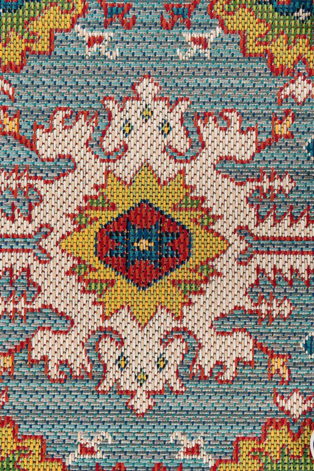 Detail image of 4' 9 x 7' 4 Easy-Clean Traditional Indoor / Outdoor Rug