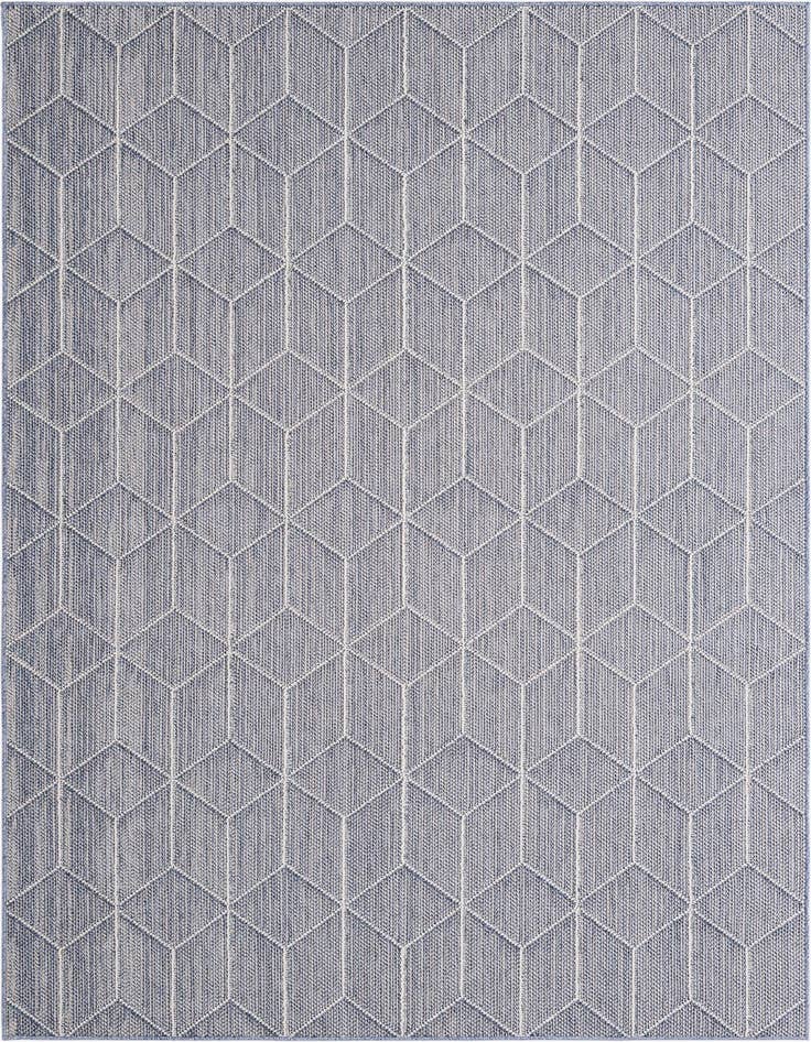 Detail image of 6' 1 x 9' Easy-Clean Trellis Indoor / Outdoor Rug