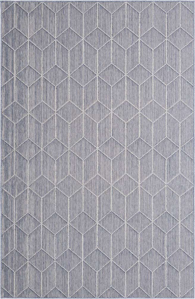 6' 1 x 9' Easy-Clean Trellis Indoor / Outdoor Rug