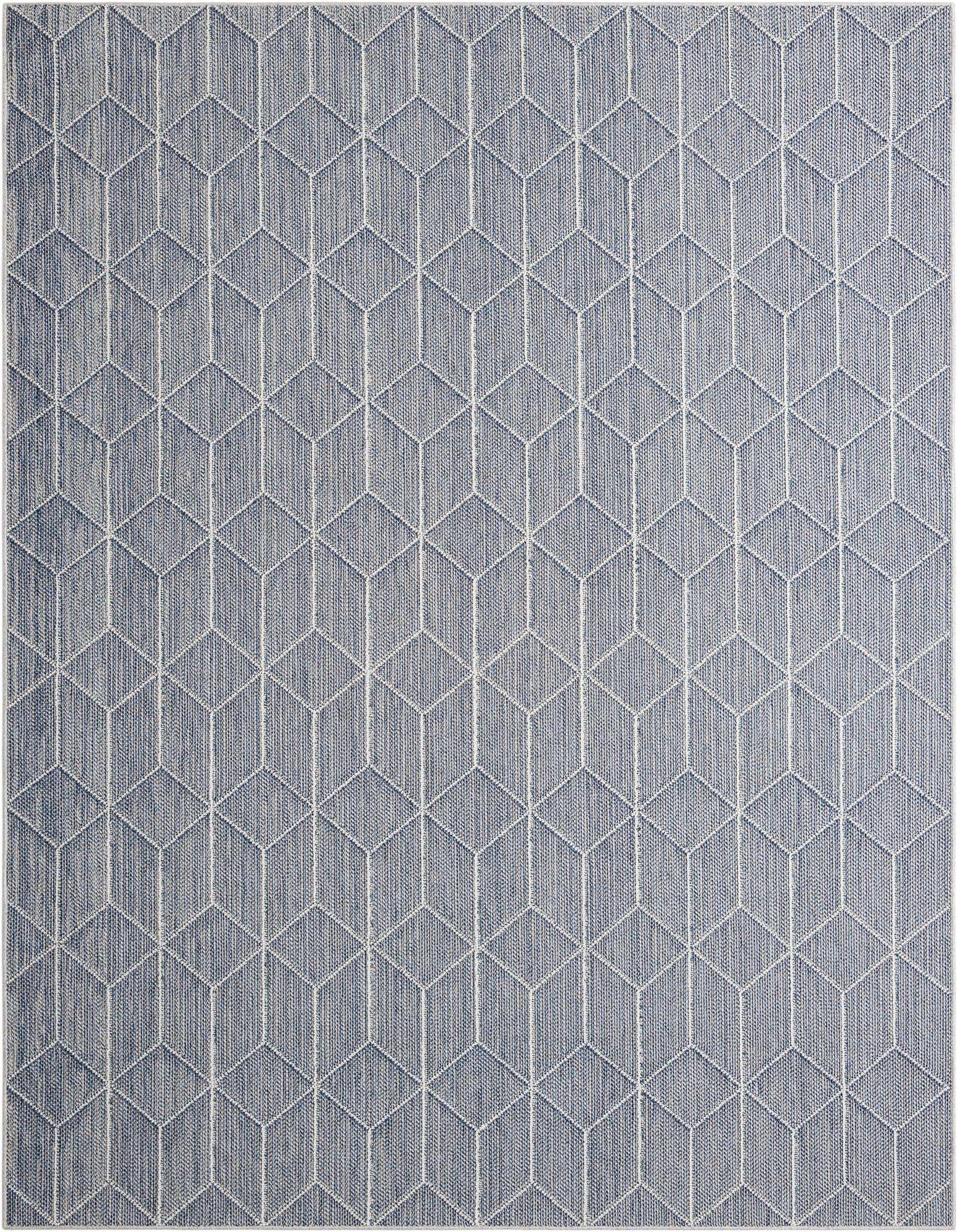 7' 10 x 10' Easy-Clean Trellis Indoor / Outdoor Rug