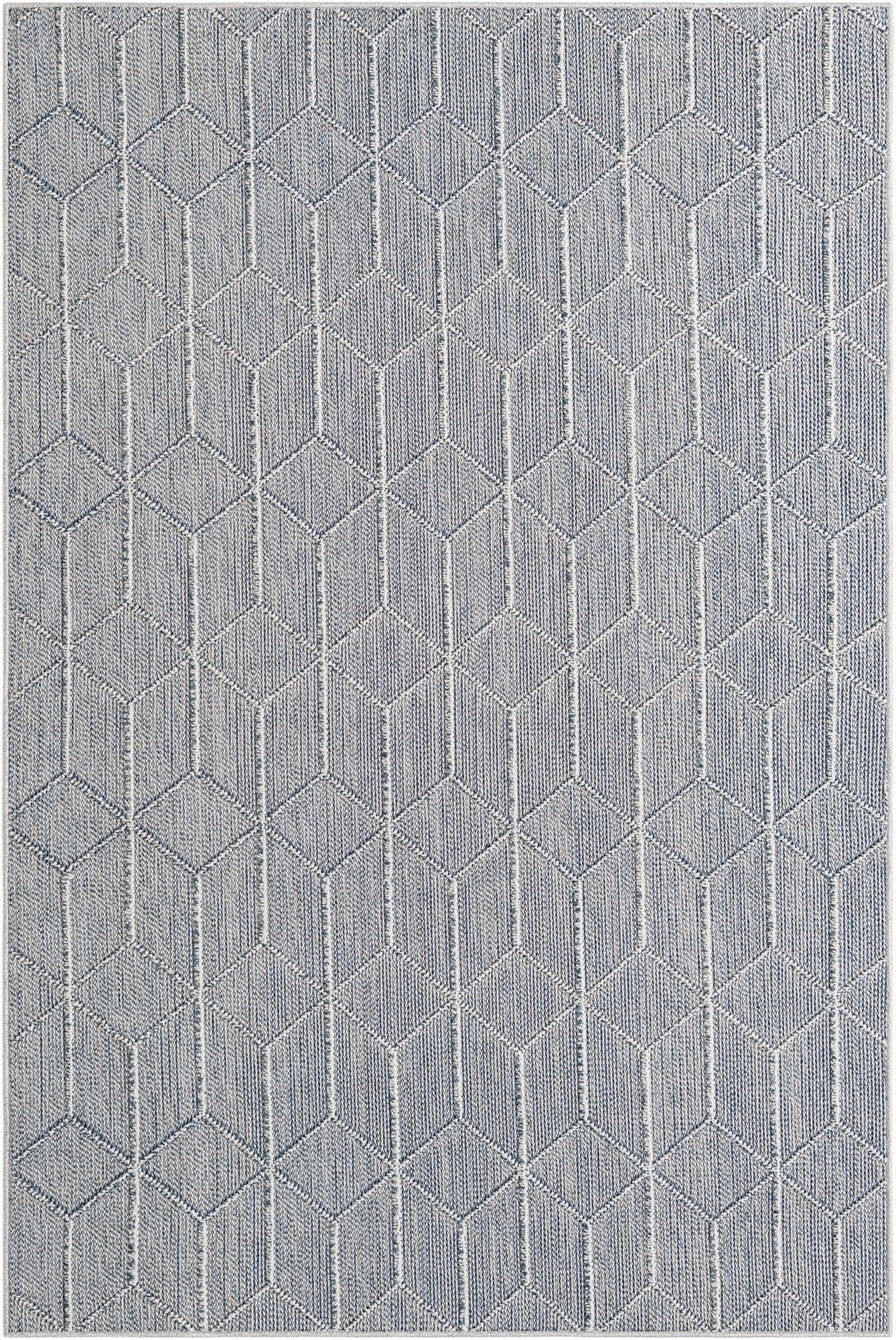 5' 3 x 8'  Washable Trellis Indoor / Outdoor Rug