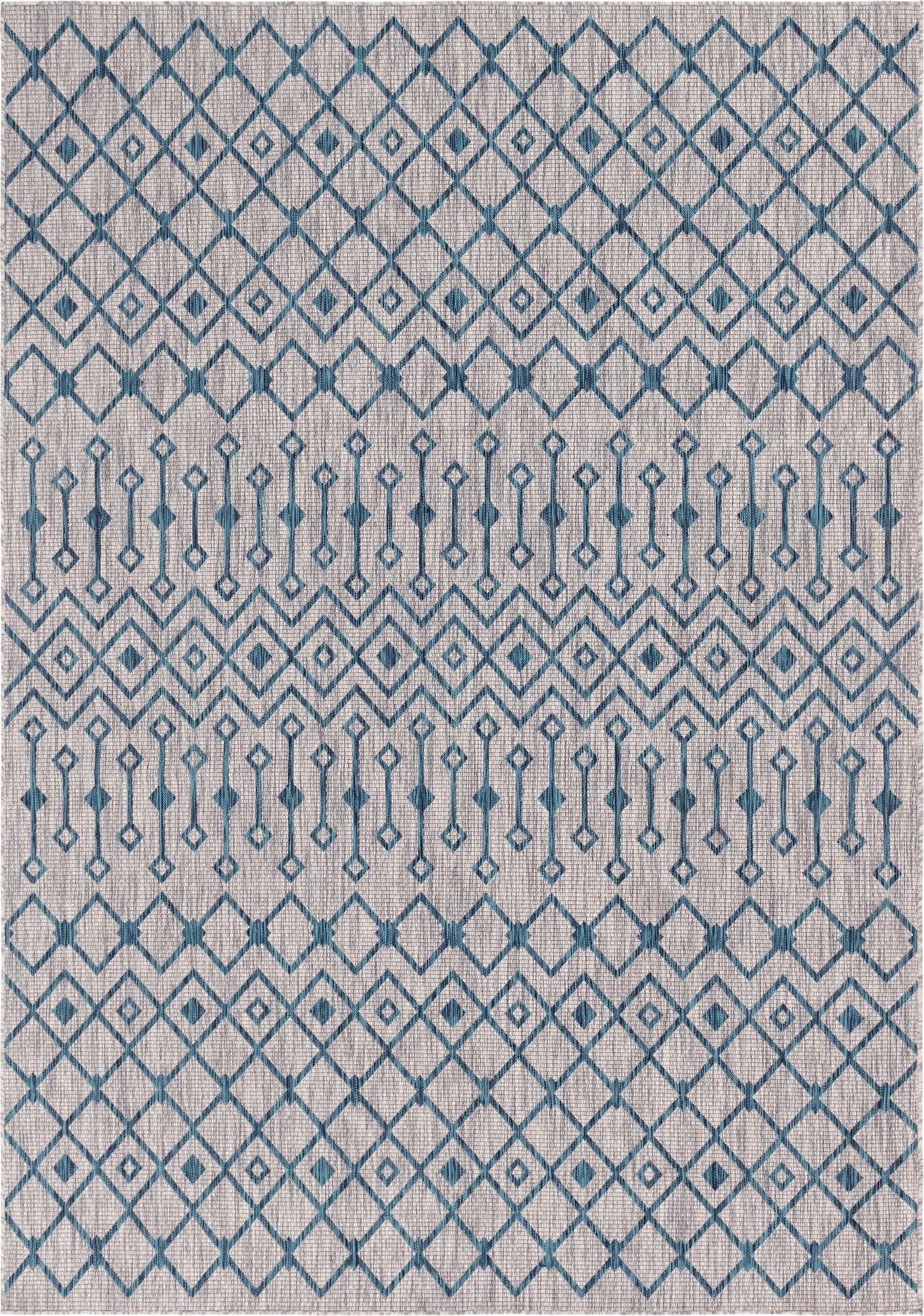 8' x 11' 4  Washable Trellis Indoor / Outdoor Rug