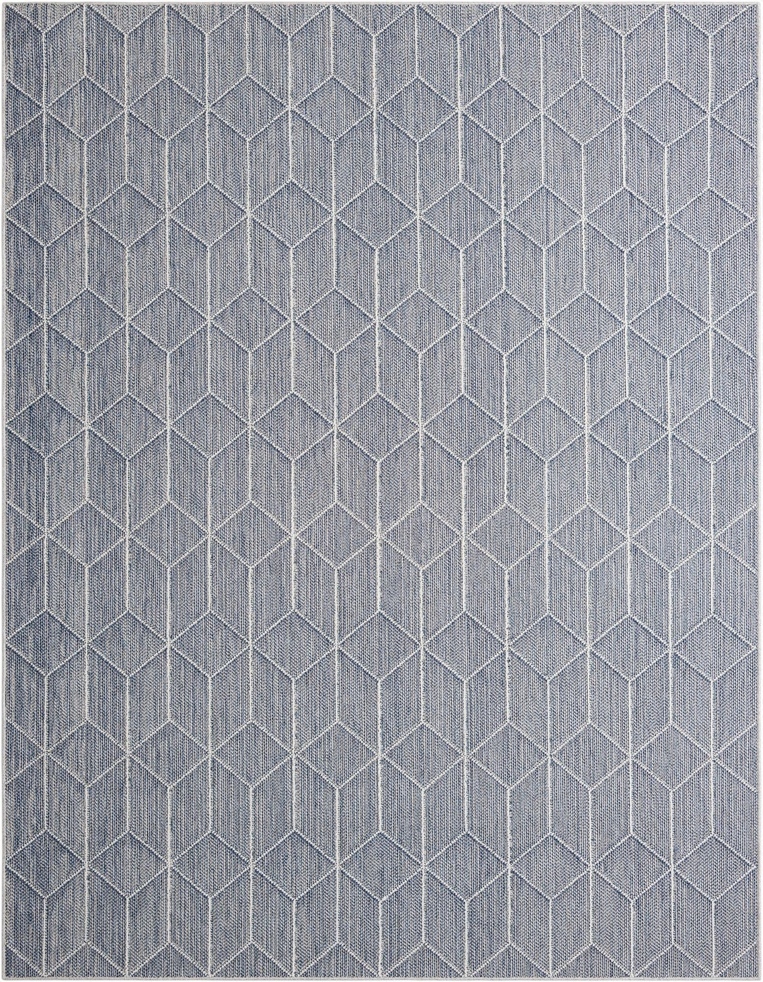 7' 10 x 10'  Washable Trellis Indoor / Outdoor Rug