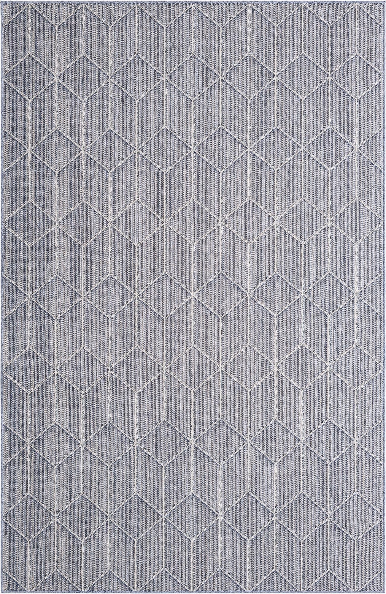 6' 1 x 9'  Washable Trellis Indoor / Outdoor Rug