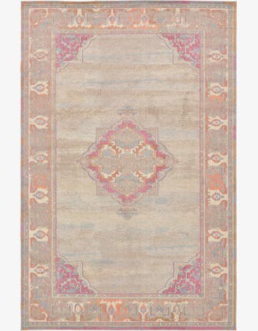 Light Blue Washable Palazzo Rug