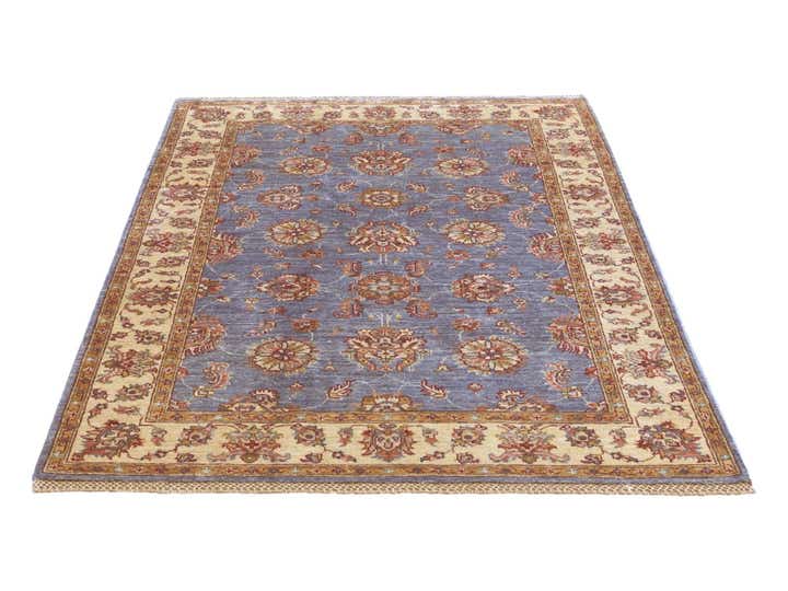 4' 2 x 5' 9 Hand Knotted Pershawar Ziegler Rug