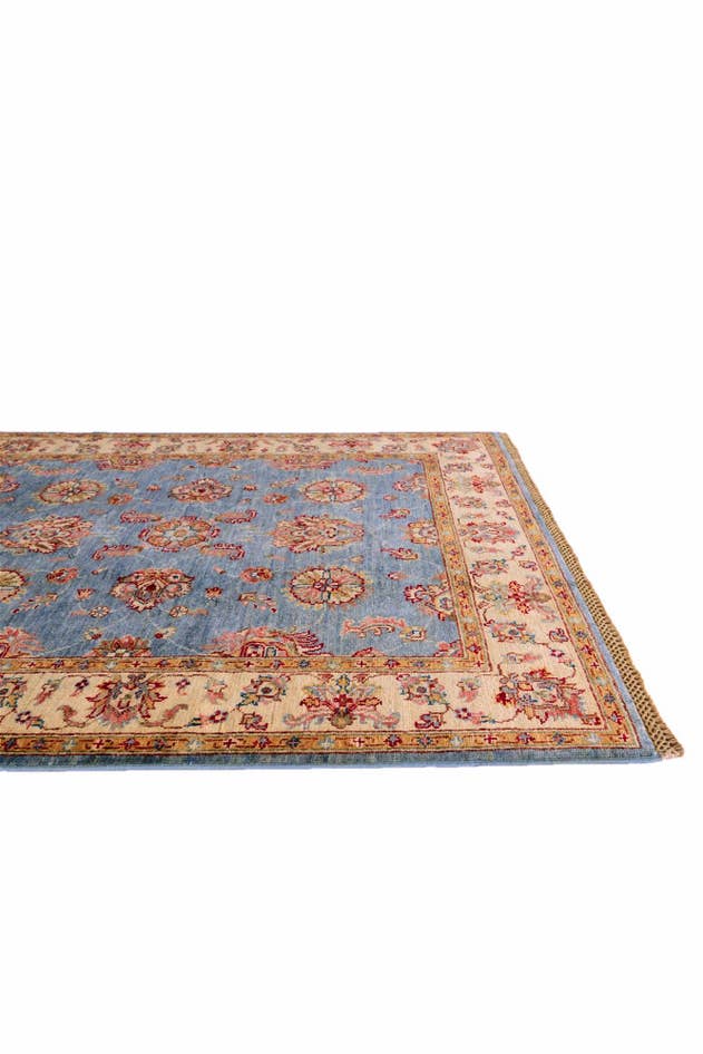 Detail image of 4' 2 x 5' 9 Hand Knotted Pershawar Ziegler Rug