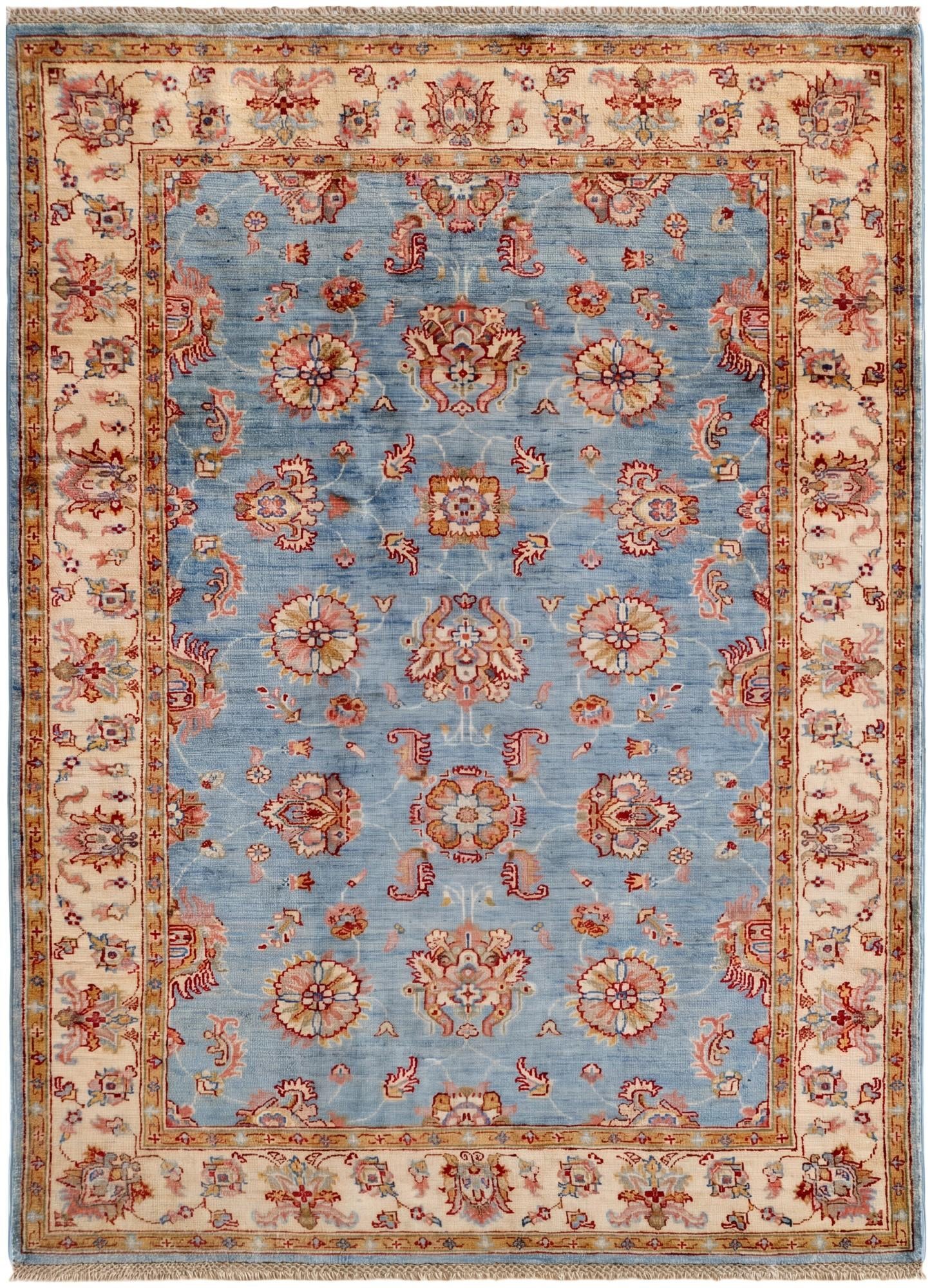 4' 2 x 5' 9 Hand Knotted Pershawar Ziegler Rug