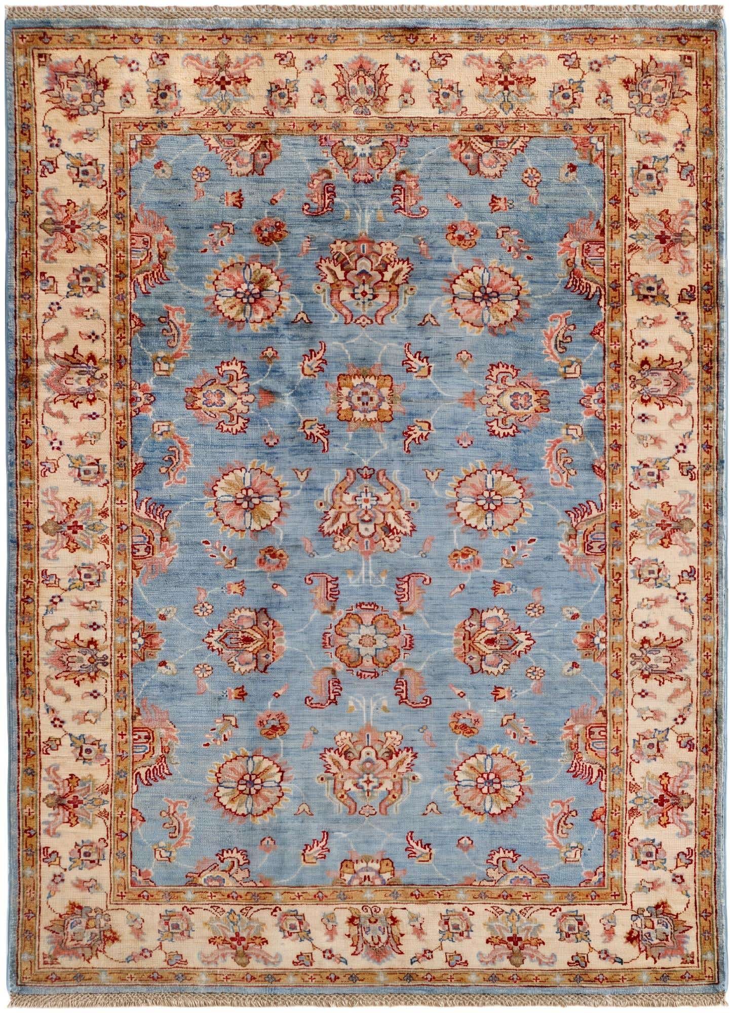 4' 2 x 5' 9 Hand Knotted Pershawar Ziegler Rug