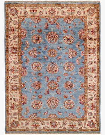 4' 2 x 5' 9 Hand Knotted Pershawar Ziegler Rug