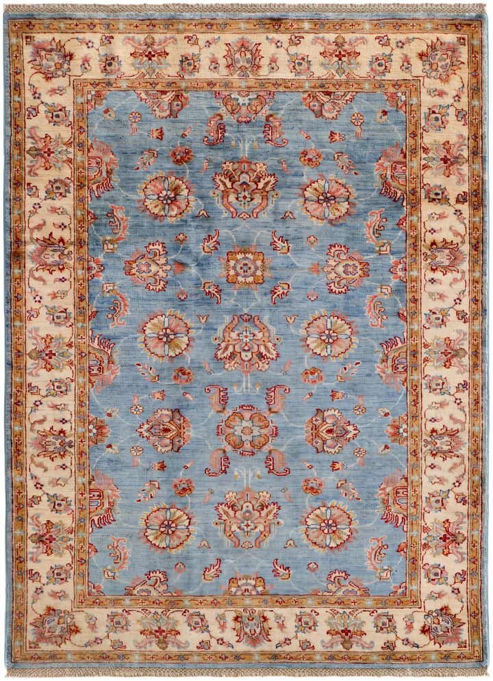 4' 2 x 5' 9 Hand Knotted Pershawar Ziegler Rug